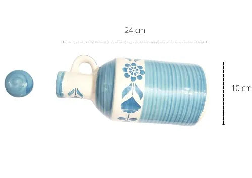 Sky Blue Handcrafted Ceramic Oil Dispenser