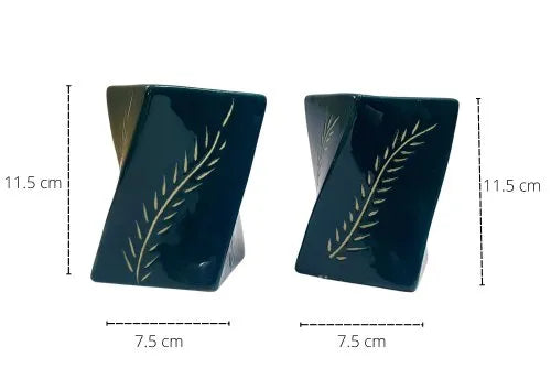 Green Handcrafted Ceramic Bathroom Set