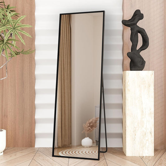 Aura Full-Length Floor Mirror | Sleek Minimalist Metal Frame
