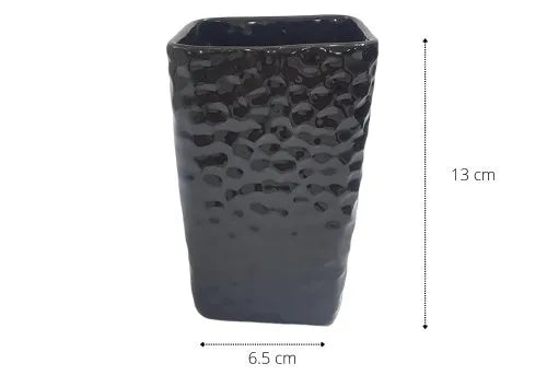 Kaira Handcraft Cermaic Bathroom Set | BLACK