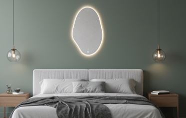 Kairahandcrafts luxe Mounted Mirror with Light, 18x24 Touch Sensor Led Mirror for Bathroom with 3 Color Lights (Warm + White + Natural Light) Decorative Bathroom Mirror