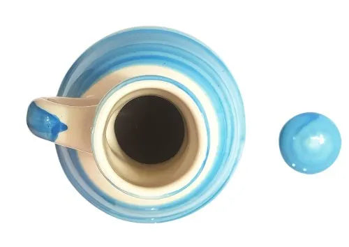 Sky Blue Handcrafted Ceramic Oil Dispenser