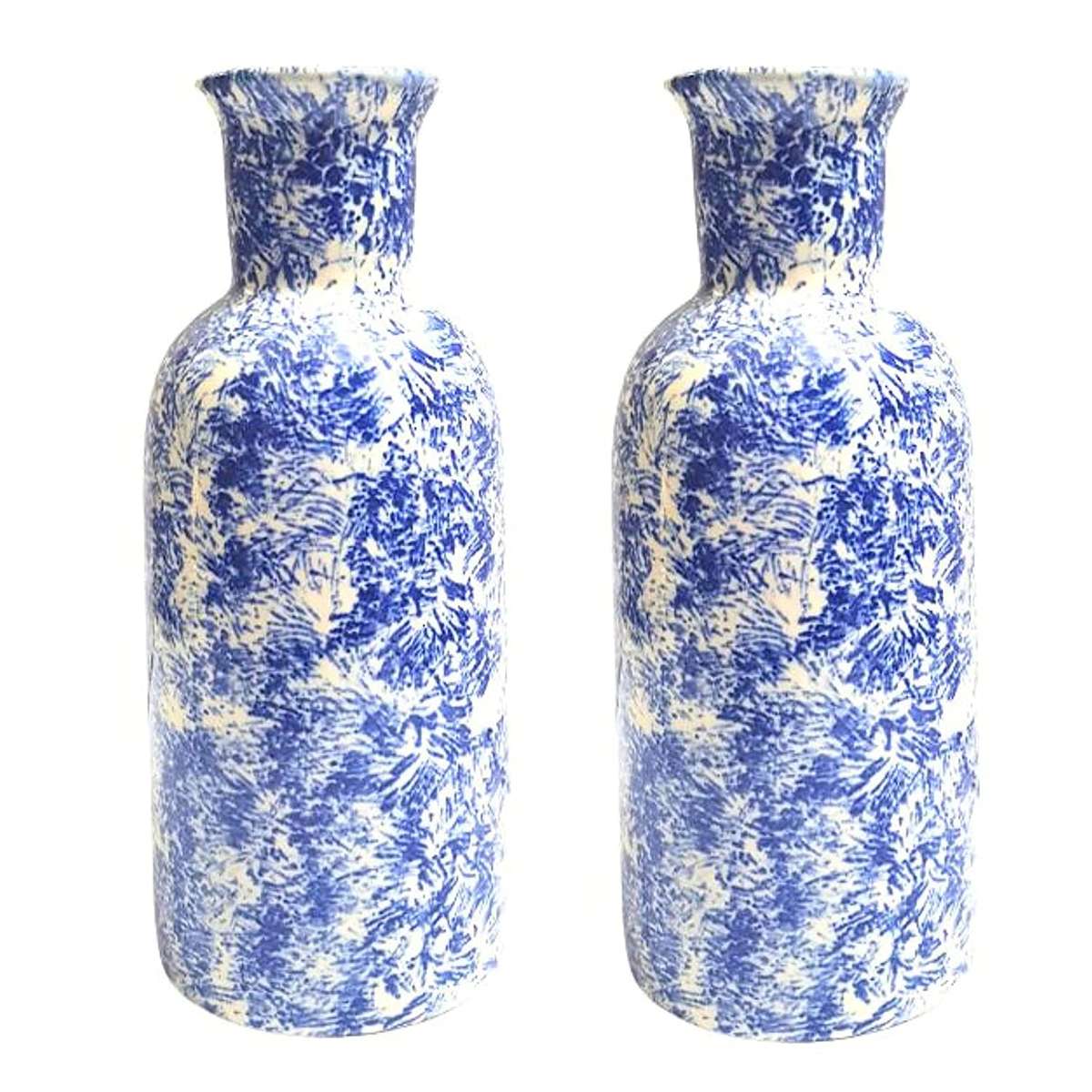 Blue Mesh Handcrafted Ceramic Vase