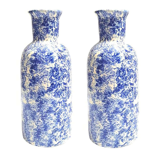 Blue Mesh Handcrafted Ceramic Vase
