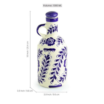 Handcrafted Ceramic Oil Dispenser - Blue