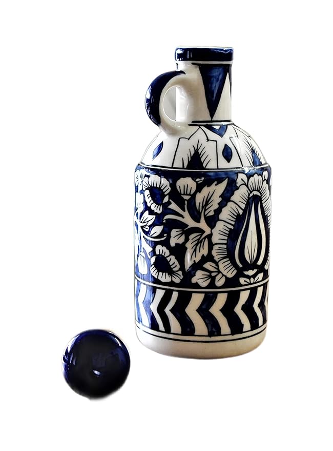 Blue Handcrafted Ceramic Oil Dispenser