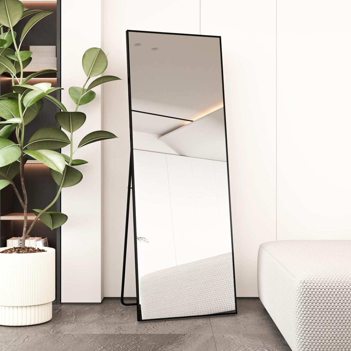 Aura Full-Length Floor Mirror | Sleek Minimalist Metal Frame