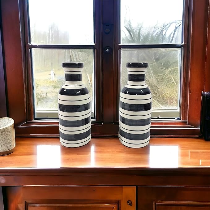Stripe Reverie  Handcrafted Ceramic Vase
