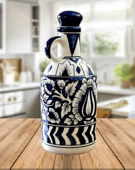 Blue Handcrafted Ceramic Oil Dispenser