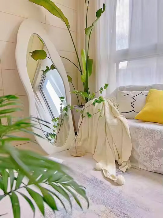 Organic Silhouette Full-Length Floor Mirror | Handcrafted Boho Luxe Statement | Cloud Shape