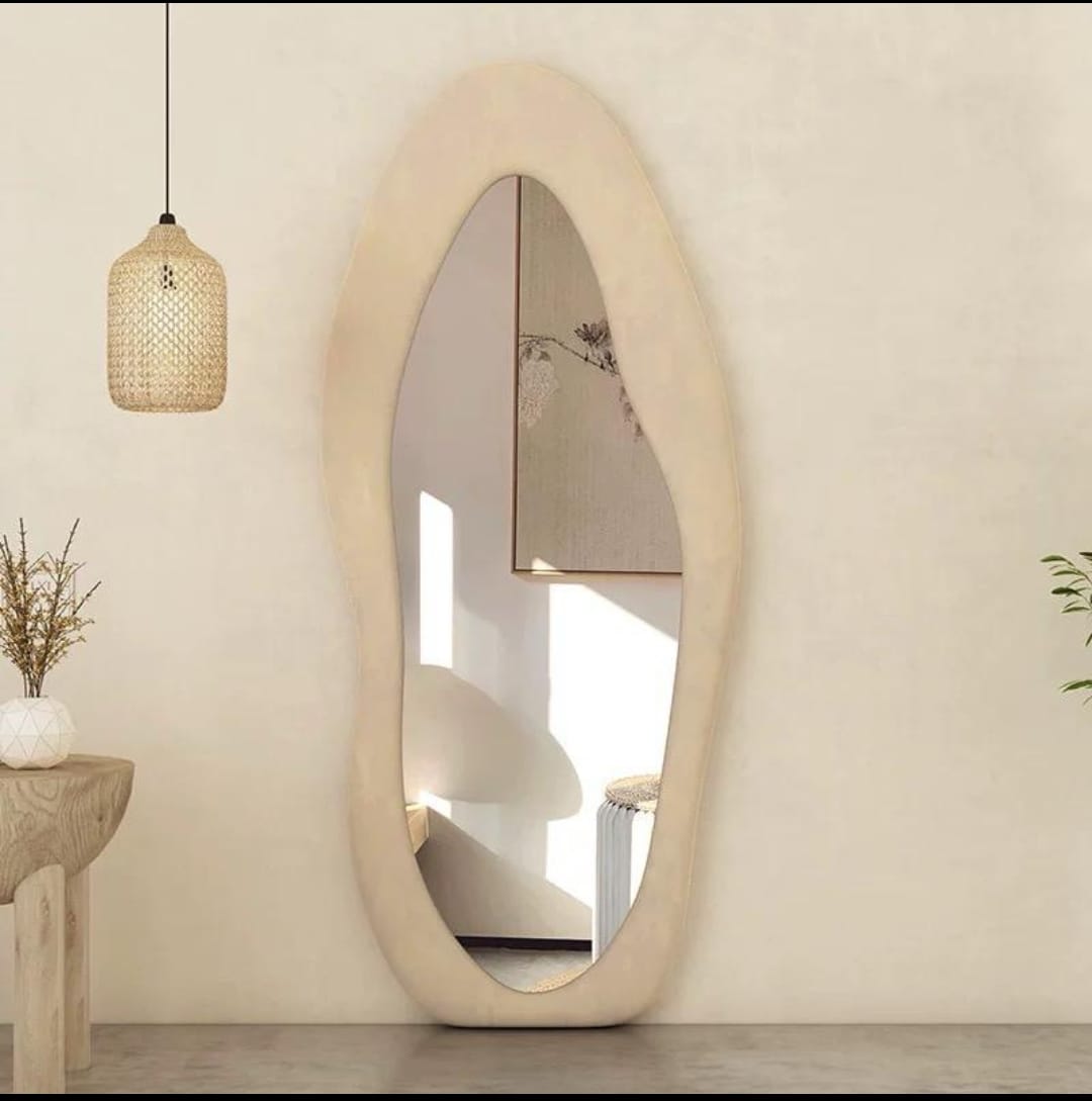 Organic Silhouette Full-Length Floor Mirror | Handcrafted Boho Luxe Statement | Cloud Shape