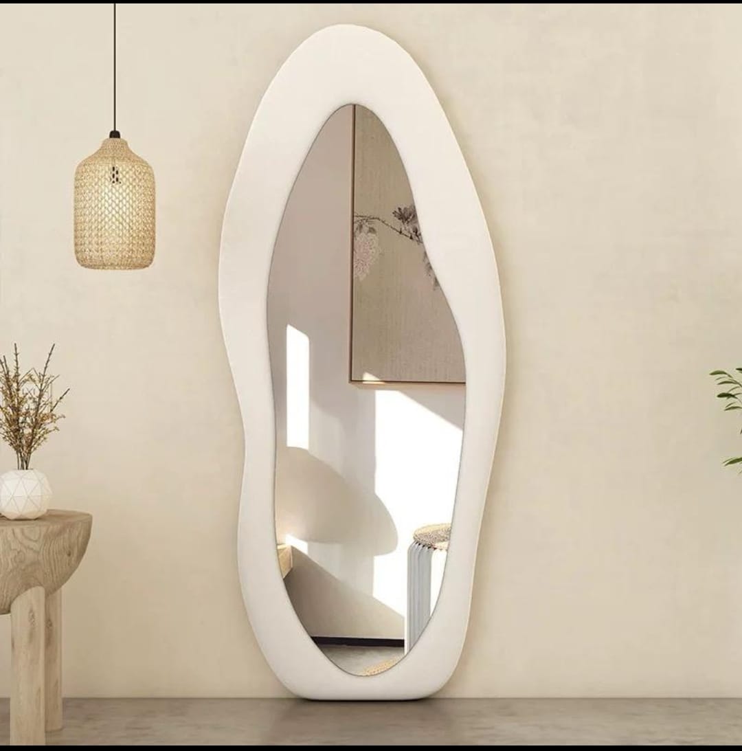Organic Silhouette Full-Length Floor Mirror | Handcrafted Boho Luxe Statement | Cloud Shape