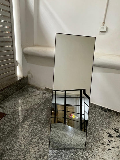 Minimalist Full-Length Mirror – White Metal Frame| Boxed Frame