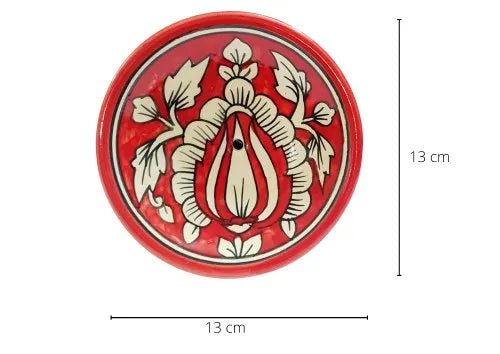 Ceramic Red Mughal Bathroom Set