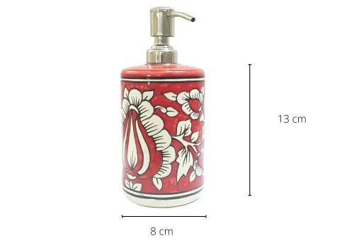Ceramic Red Mughal Bathroom Set