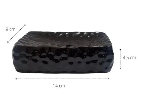 Kaira Handcraft Cermaic Bathroom Set | BLACK