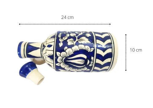 Blue Handcrafted Ceramic Oil Dispenser