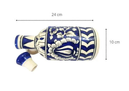 Blue Handcrafted Ceramic Oil Dispenser