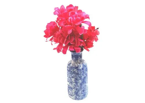Blue Mesh Handcrafted Ceramic Vase